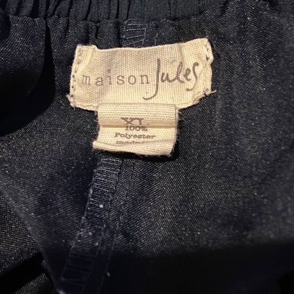 5/$25 Polka Dot Mini Skirt Short Pleated Classic Preppy Minimalist  Navy Blue XL - Picture 3 of 5